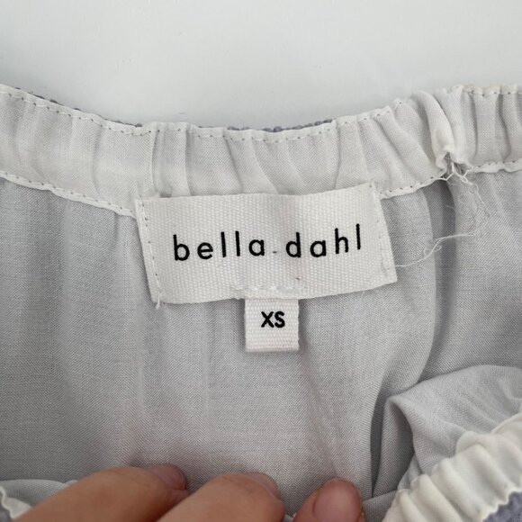 Bella Dahl Gathered Gray Ombre Glacier Print Belted Dress Womens Size XS - Picture 5 of 10